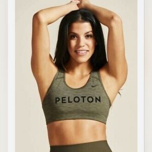 Peloton Olive Heather Racerback Sports Bra